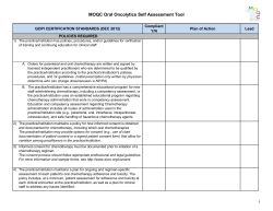 MOQC Oral Oncolytics Self Assessment Tool