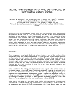 MELTING POINT DEPRESSION OF IONIC SALTS INDUCED BY