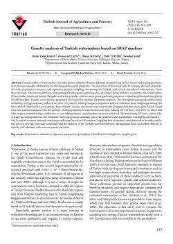 Genetic analyses of Turkish watermelons based