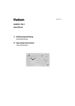 RAMSES 786-1 OpenTherm Bedienungsanleitung Uhrenthermostat