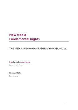 New Media &ndash; Fundamental Rights