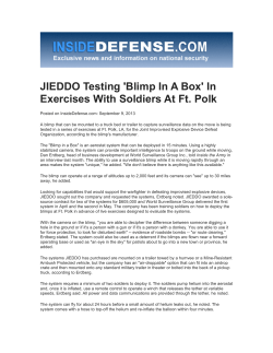 JIEDDO Testing `Blimp In A Box` In Exercises With Soldiers At Ft. Polk