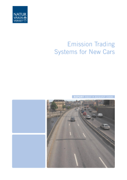 Emission Trading Systems for New Cars 91-620-5607-7