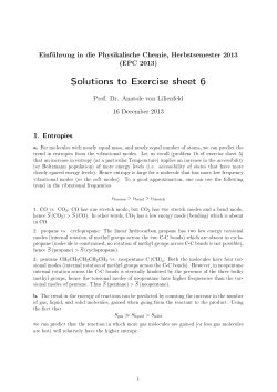Solutions to Exercise sheet 6