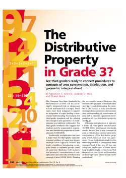 The Distributive Property in Grade 3