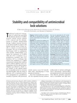 Stability and compatibility of antimicrobial lock solutions