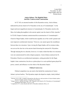 Anicia Juliana: The Rightful Ruler and Her Controversial Construction