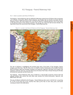 III.3. Paraguay - Paran&aacute; Waterway Hub