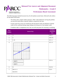 PARCC PBA Assessment