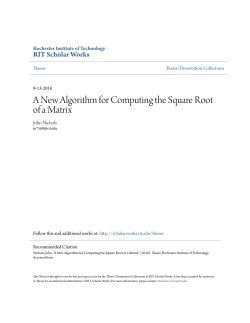 A New Algorithm for Computing the Square Root of a Matrix