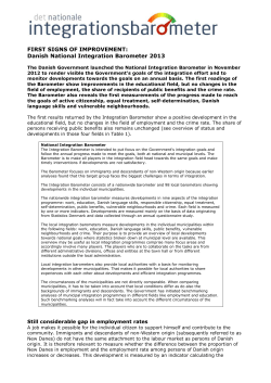 De f&oslash;rste pejlinger fra det nationale integrationsbarometer_eng