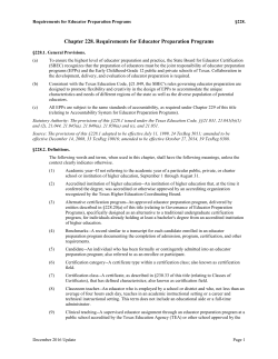 Chapter 228 - Texas Education Agency