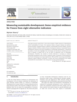 Measuring sustainable development: Some empirical evidence for