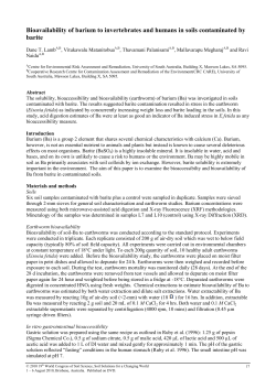 Bioavailability of barium to invertebrates and humans in soils