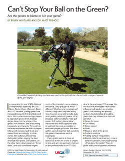 Can`t Stop Your Ball on the Green?