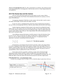 24-9 The Human Eye and the Camera