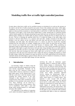 Modelling traffic flow at traffic light controlled junctions