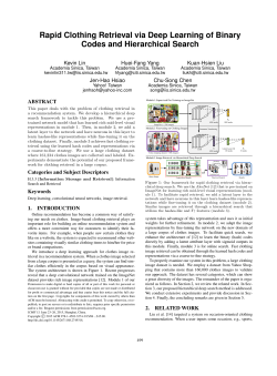 Rapid Clothing Retrieval via Deep Learning of Binary Codes and