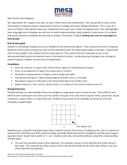 End-‐of-‐year goals Vocabulary Recognizing Area