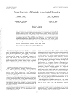 Neural Correlates of Creativity in Analogical Reasoning