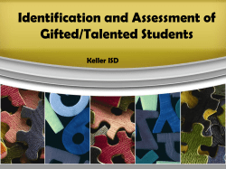 MODULE 1: Recognizing Gifted Potential