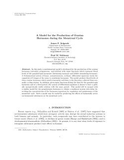 A Model for the Production of Ovarian Hormones
