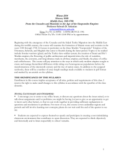 History 105B - Middle East, 1100-1700