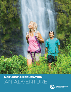 AN ADVENTURE - Hawai`i Pacific University