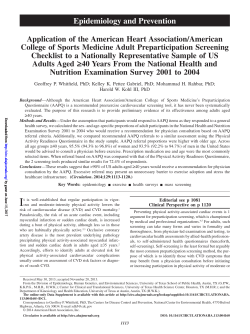 Epidemiology and Prevention