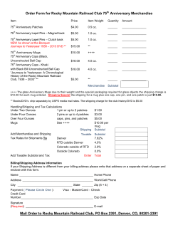 75th ani versary merchandise order form