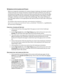 working with landscape pages