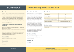 1050 x 31 x 19g BUDGET HEX NET