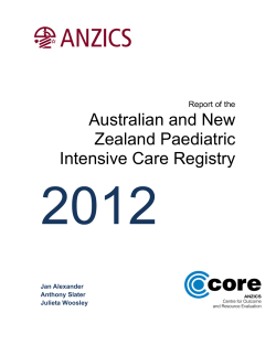 2012 ANZPICR Annual Report
