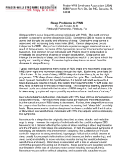 Sleep Problems in PWS - Prader