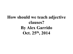 Teaching Adjective Clauses Meaningfully