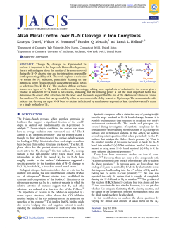 Alkali Metal Control over N&ndash;N Cleavage in Iron Complexes