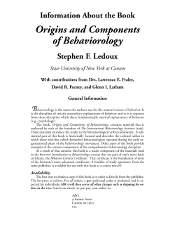 Origins and Components of Behaviorology