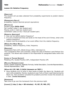 Lesson 33: Relative Frequency