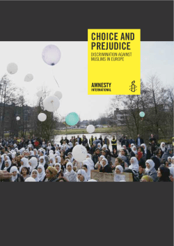 Choice and prejudice &ndash; discrimination against Muslims