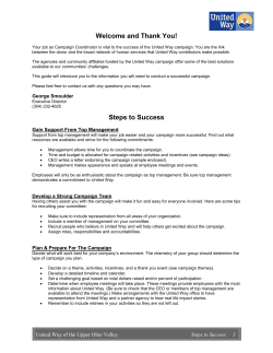 Employee Campaign Coordinator Resource Manual