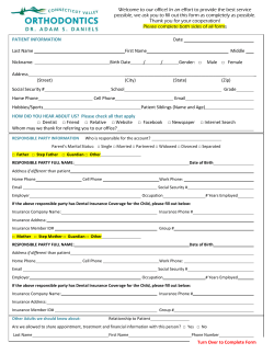PATIENT INFORMATION Date Last Name First Name Middle