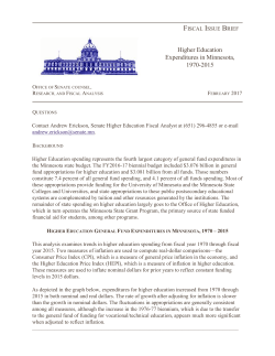 Issue Brief- Higher Ed Funding 1970-2015