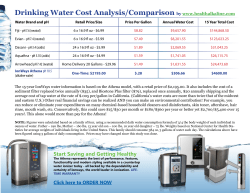 Drinking Water Cost Analysis/Comparison by www.healthalkaline.com