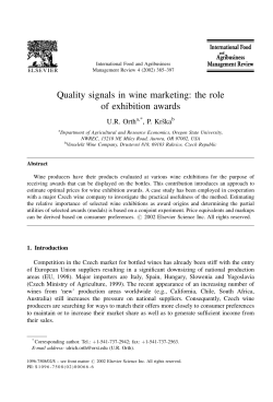 Quality signals in wine marketing: the role of exhibition