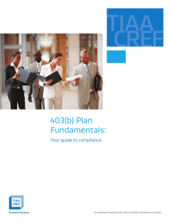 403(b) Plan Fundamentals