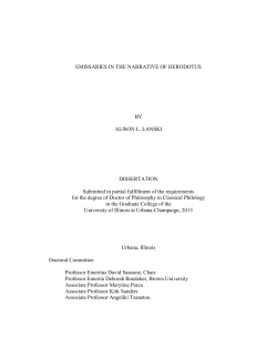 EMISSARIES IN THE NARRATIVE OF