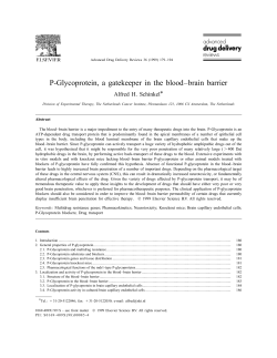 P-Glycoprotein, a gatekeeper in the blood&ndash;brain barrier