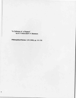 "fn Defense of a Dogma. - HIST
