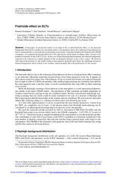 Fratricide effect on ELTs - ao4elt