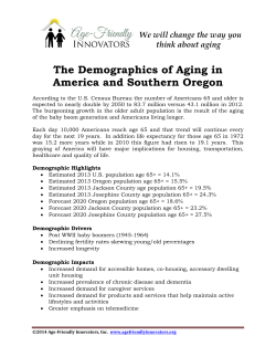 The Demographics of Aging in America and Southern Oregon